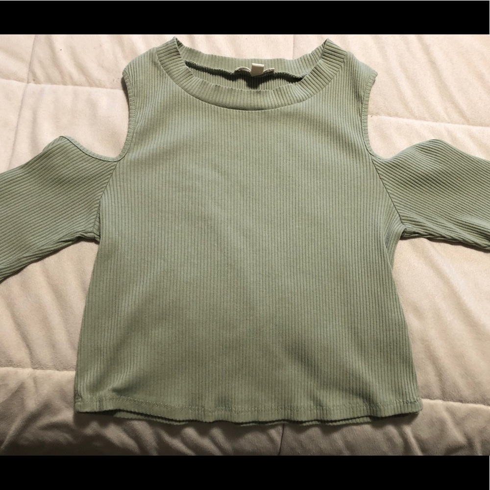 Mint green top